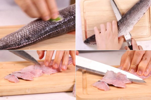 Làm sạch và lọc thịt cá lóc