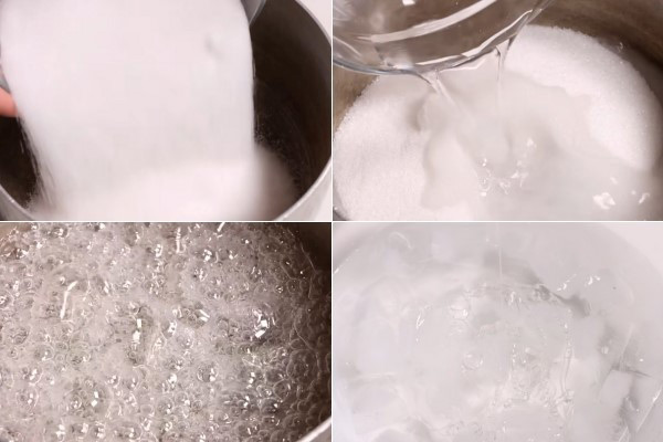 Nấu nước đường để làm kẹo