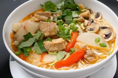 cách nấu bún sườn chua