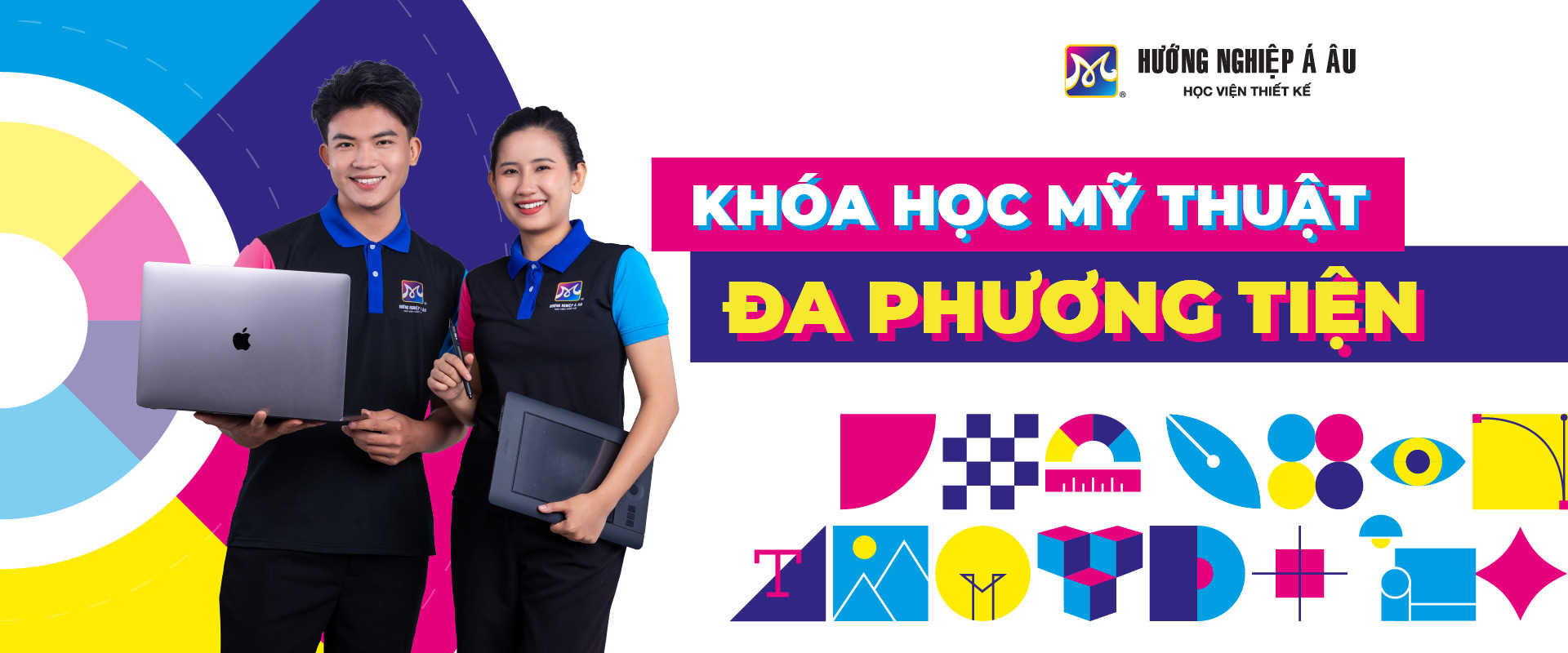 khóa học mỹ thuật đa phương tiện banner pc