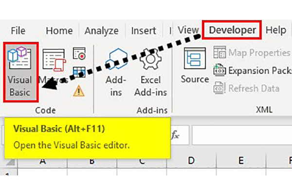 hướng dẫn mở vba trong excel